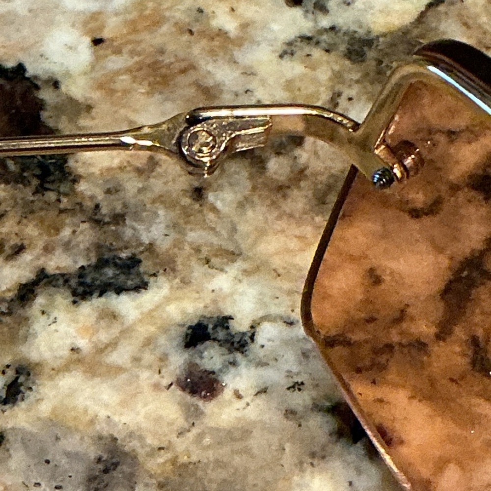 RAY-BAN Vintage Square RB3158 Unisex Orange Tinted Sunglasses - Picture 7 of 16